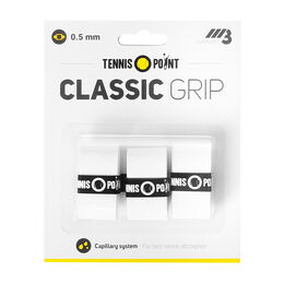 Overgrip Tennis-Point Classic Grip weiß 3er